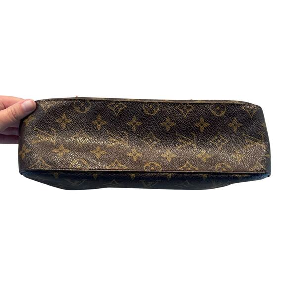 Louis Vuitton Brown Tan Mini LV Monogram Canvas Looping Single Handle Handbag - Picture 4 of 9